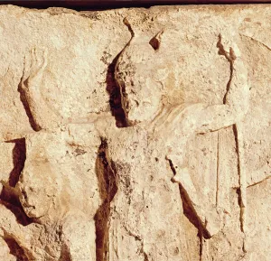Frieze depicting a Greek general at the Siege of Troy (stone) (detail) Frieze depicting a Greek general at the Siege of Troy (stone) (detail)