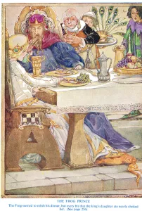 The Frog Prince, illustration from Newnes Pictorial Book of Knowledge' The Frog Prince, illustration from Newnes Pictorial Book of Knowledge'