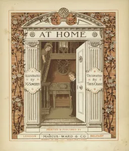 Frontispiece illustration for At Home (colour litho) Frontispiece illustration for At Home (colour litho)