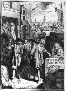 Frontispiece of Le Parfait Negociant by Jacques Savary, Paris Frontispiece of Le Parfait Negociant by Jacques Savary, Paris