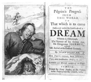 Frontispiece of The Pilgrim's Progress by John Bunyan (1628-88) pub Frontispiece of The Pilgrim's Progress by John Bunyan (1628-88) pub