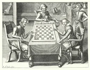 A game of chess (engraving) A game of chess (engraving)