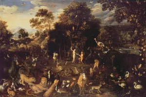 The Garden of Eden with Adam and Eve (oil on canvas) The Garden of Eden with Adam and Eve (oil on canvas)