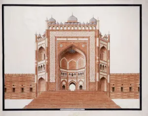 The Gateway at Futtypore, Sicri, c. 1815 (pencil, pen & ink, w/c) The Gateway at Futtypore, Sicri, c. 1815 (pencil, pen & ink, w/c)