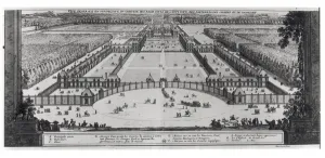 General Perspective View of the Chateau and Gardens of Richelieu (engraving) (b/w photo) General Perspective View of the Chateau and Gardens of Richelieu (engraving) (b/w photo)