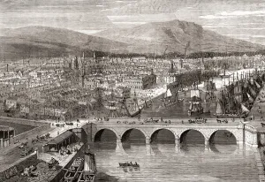 General view of Belfast, Northern Ireland (engraving) General view of Belfast, Northern Ireland (engraving)