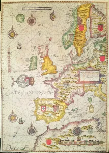 A Generall carde, and description of the sea coastes of Europe, and navigation in A Generall carde, and description of the sea coastes of Europe, and navigation in
