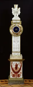 Geographic clock, Sevres Workshop, 1813-21 (carved porcelain & bronze) Geographic clock, Sevres Workshop, 1813-21 (carved porcelain & bronze)
