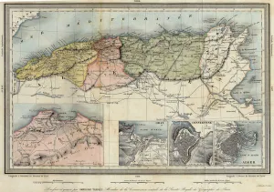 Geographic map of Algeria and details of the provinces of Algiers, Oran and Constantine Geographic map of Algeria and details of the provinces of Algiers, Oran and Constantine