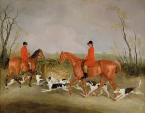 George Mountford, Huntsman to the Quorn, and W. Derry, Whipper-In, at John O'Gaunts Gorse George Mountford, Huntsman to the Quorn, and W. Derry, Whipper-In, at John O'Gaunts Gorse