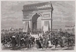 German soldiers at the Arc de Triomphe, Paris, after securing victory in German soldiers at the Arc de Triomphe, Paris, after securing victory in