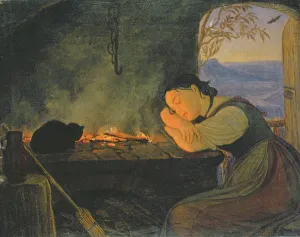 Girl Sleeping by the Fire, 1843 (oil on canvas) Girl Sleeping by the Fire, 1843 (oil on canvas)