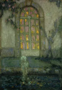 Glass Door onto the Garden; Porte Vitree sur le Jardin, (oil on canvas) Glass Door onto the Garden; Porte Vitree sur le Jardin, (oil on canvas)