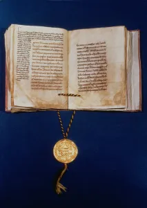 The Golden Bull of Charles IV, Holy Roman Emperor, 1400 (vellum and gold) The Golden Bull of Charles IV, Holy Roman Emperor, 1400 (vellum and gold)