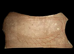 Graffiti representing a Viking rowing ship. 9th century Stockholm, Historiska Museet Graffiti representing a Viking rowing ship. 9th century Stockholm, Historiska Museet