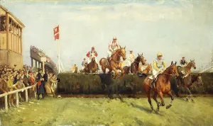 The Grand National Steeplechase: Valentine's Jump, (oil on canvas) The Grand National Steeplechase: Valentine's Jump, (oil on canvas)