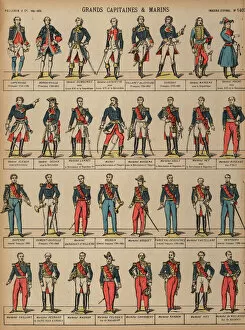 Andre Massena Collection: Great French military commanders (coloured engraving)