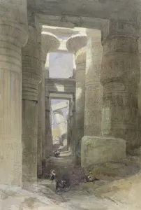 The Great Temple of Amon Karnak, the Hypostyle Hall, 1838 (w/c & gouache over graphite The Great Temple of Amon Karnak, the Hypostyle Hall, 1838 (w/c & gouache over graphite