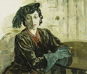 Green Feather and Green Gloves, (oil on canvas) Green Feather and Green Gloves, (oil on canvas)