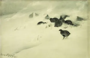 Grouse in a Snow Storm, 1890 (oil on canvas laid on board) Grouse in a Snow Storm, 1890 (oil on canvas laid on board)