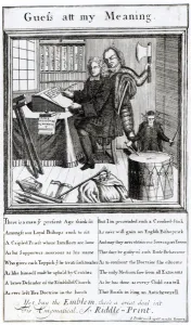 Guess at my Meaning, 1709 (engraving) (b/w photo) (see also 250750) Guess at my Meaning, 1709 (engraving) (b/w photo) (see also 250750)