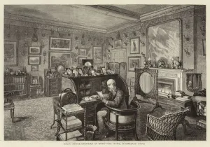 H R H Prince Christian at Home, the Study, Cumberland Lodge (engraving) H R H Prince Christian at Home, the Study, Cumberland Lodge (engraving)
