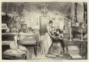 H R H Princess Christian at Home, the Boudoir, Cumberland Lodge (engraving) H R H Princess Christian at Home, the Boudoir, Cumberland Lodge (engraving)