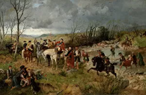 Suffering Collection: Halt of Prince Charles Edward on the Banks of the Nairne, 1878 (oil on canvas)