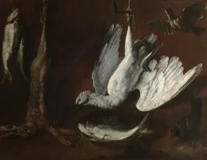 Hare, Spoonbill, and Fish, mid-1600s (oil on canvas) Hare, Spoonbill, and Fish, mid-1600s (oil on canvas)