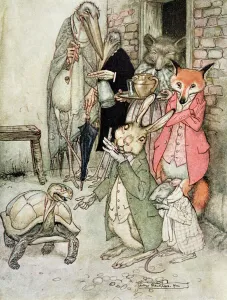 The Hare and the Tortoise, illustration from Aesop's Fables The Hare and the Tortoise, illustration from Aesop's Fables