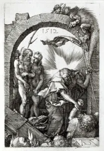 Harrowing of Hell or Christs descent into Limbo, 1512 (engraving) (b/w photo) Harrowing of Hell or Christs descent into Limbo, 1512 (engraving) (b/w photo)