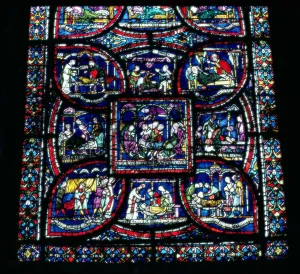 One of the Healing Miracle windows at the cathedral (stained glass) One of the Healing Miracle windows at the cathedral (stained glass)
