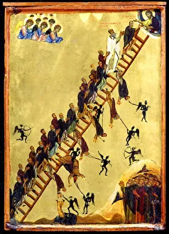 The Heavenly Ladder of Saint John of Climacus (tempera & gold on wood) The Heavenly Ladder of Saint John of Climacus (tempera & gold on wood)