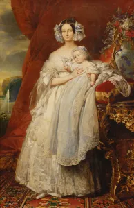 Helene-Louise de Mecklembourg-Schwerin, Duchess of Orleans (1814-58) with his son Count of Paris Helene-Louise de Mecklembourg-Schwerin, Duchess of Orleans (1814-58) with his son Count of Paris