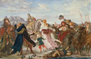 Hetman Koniecpolski Liberating Prisoners from the Tartars in 1624, 1875-76 (w/c on paper) Hetman Koniecpolski Liberating Prisoners from the Tartars in 1624, 1875-76 (w/c on paper)