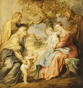The Holy Family visited by Saints Elizabeth, Zacharias and the Infant Saint John The Holy Family visited by Saints Elizabeth, Zacharias and the Infant Saint John