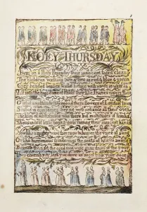 Holy Thursday, 1789 (hand-coloured relief-etching, watercolour) Holy Thursday, 1789 (hand-coloured relief-etching, watercolour)