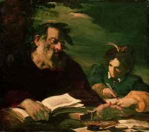 Homer Dictating his Poem (oil on canvas) Homer Dictating his Poem (oil on canvas)