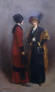 Hors Concours - Les Midinettes, (oil on board) Hors Concours - Les Midinettes, (oil on board)