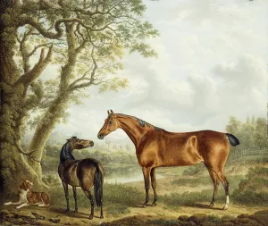 Hunters and a Spaniel in an Extensive Landscape, 1827 (oil on canvas) Hunters and a Spaniel in an Extensive Landscape, 1827 (oil on canvas)