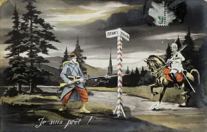 I am ready, First World War postcard, 1914 (colour litho) I am ready, First World War postcard, 1914 (colour litho)