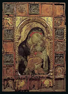 Icon of the Virgin of Tenderness (mixed media on panel) Icon of the Virgin of Tenderness (mixed media on panel)