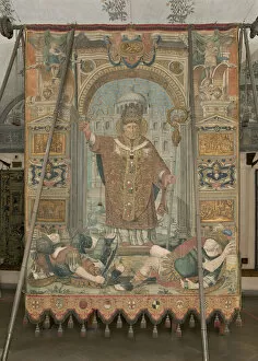 Ambrose Collection: Il Gonfalone di Milano, 1565-66 (tempera and embroidered fabric)