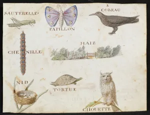 Illustrations from A French Alphabet Book of 1814, pub Illustrations from A French Alphabet Book of 1814, pub