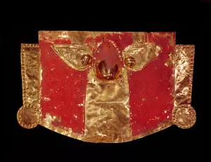 Inca mask (gold with red paint) Inca mask (gold with red paint)