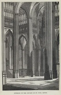 Interior of the Church of St Ouen, Rouen (engraving) Interior of the Church of St Ouen, Rouen (engraving)