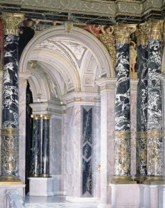 Interior of the Kunsthistorisches Museum in Vienna, detail depicting archway Interior of the Kunsthistorisches Museum in Vienna, detail depicting archway