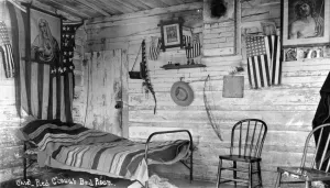 Interior of Red Cloud's House, 1891 (b/w photo) Interior of Red Cloud's House, 1891 (b/w photo)