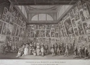 Interior view of Somerset House showing King George III (1738-1820) Interior view of Somerset House showing King George III (1738-1820)