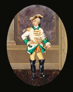 An Italian pietre dure panel depicting a gentleman (pietre dura) An Italian pietre dure panel depicting a gentleman (pietre dura)